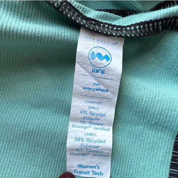 Janji Black Teal Transit Tech Running Shorts Women’s Size Medium Athletic - Picture 8 of 8